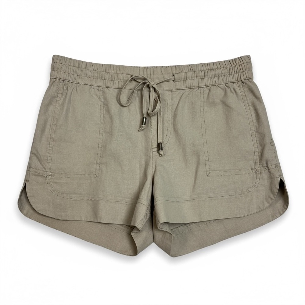 Aventura Women's XS‎ Tan Linen Blend Drawstring Waist Casual Shorts